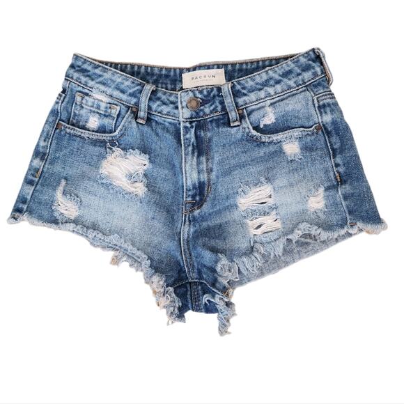 PacSun Pants - PACSUN High Rise Festival Short Medium Wash Size 25
